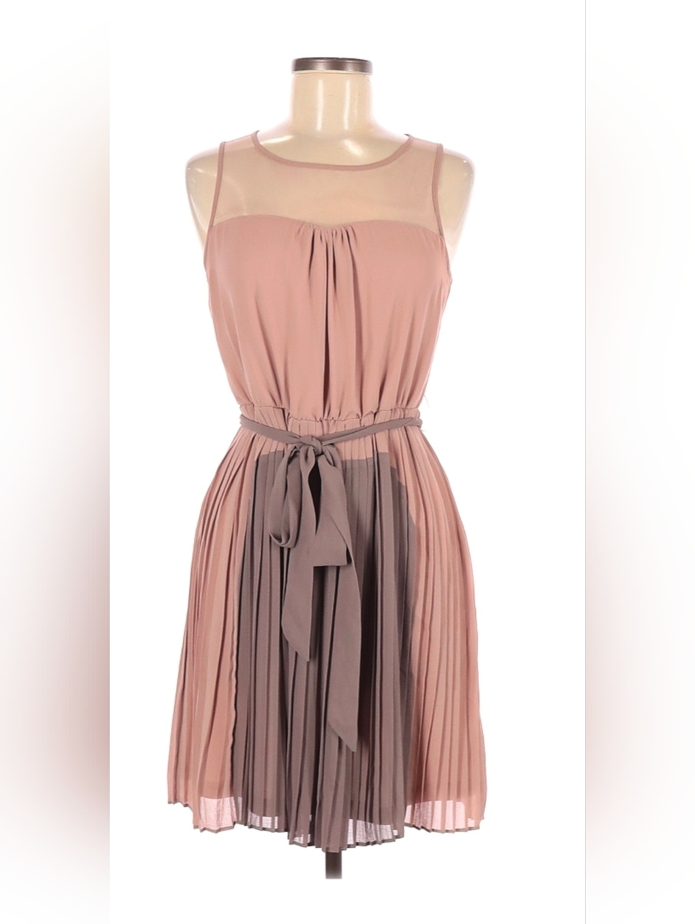 A'Reve Two-Tone Pleated Dress Size M